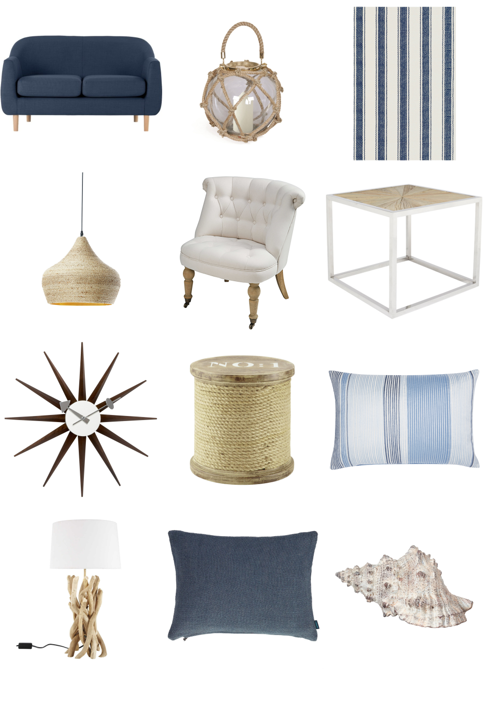 Nautical Blue And White Furnishful S Living Room Ideas Inspiration Boards Furnishful