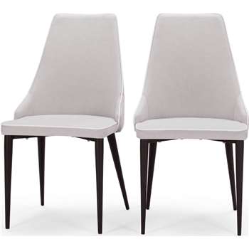 2 x Julietta Dining Chairs, Cloud Grey (93 x 48cm)
