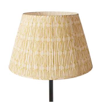50cm Pleated Daun Cotton Lampshade - Turmeric (33 x 50cm)