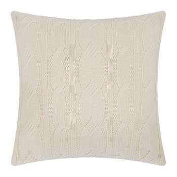 A by Amara - Cable Knit Cushion - Cream (H45 x W45cm)