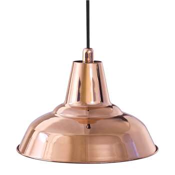 A by Amara - Lyne E27 Metal Pendant Light - Copper (H20 x W29 x D29cm)