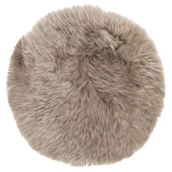 A by Amara - New Zealand Sheepskin Seat Pad - Long Wool - Taupe (H38 x W38cm)