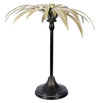 A by Amara - Palm Tree Candle Holder - Gold (H37 x W24 x D24cm)