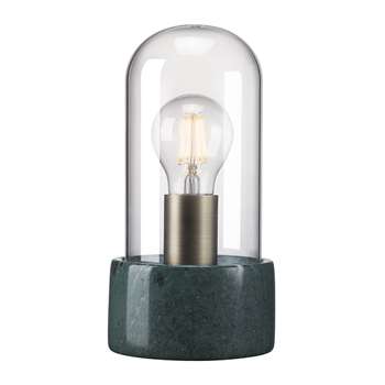 A by Amara - Siv E27 Table Lamp - Domed - Green (H23 x W12 x D12cm)