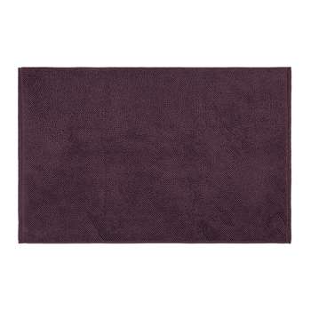 A by Amara - Super Soft Cotton 1650gsm Bath Mat - Aubergine (50 x 80cm)