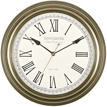 Acctim 26708 Redbourn Wall Clock, Gold (Diameter 30cm)