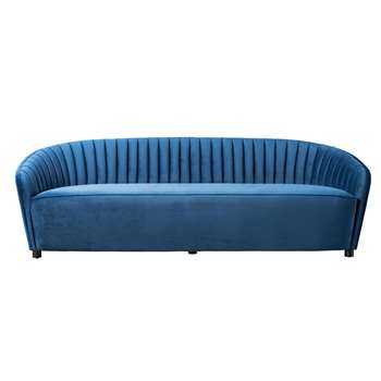 Alice Three Seat Sofa - Navy Blue (H80 x W232 x D95cm)