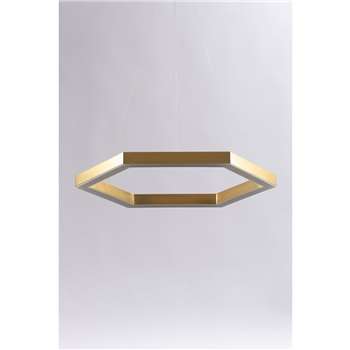 Alveare Brass LED Pendant (H140 x W80 x D80cm)