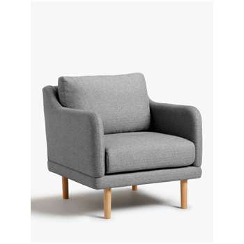 ANYDAY John Lewis & Partners Sweep Armchair, Light Leg, Saga Grey (H88 x W76 x D80cm)