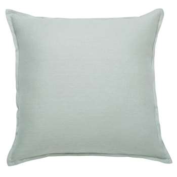 Aqua Washed Linen Cushion (H60 x W60cm)