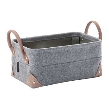 Aquanova - Lubin Storage Basket - Silver Grey - Small (H15 x W32 x D20cm)