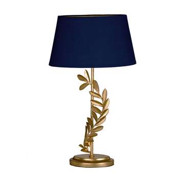 Archer Gold/Navy Table Lamp Complete (H53 x W30 x D18cm)
