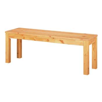 Argos Home Ashdon Solid Wood Bench - Oak Stain (H45 x W125 x D35cm)