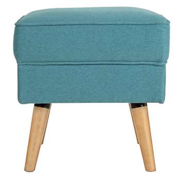 Argos Home Callie Fabric Footstool - Teal (H46 x W45 x D45cm)