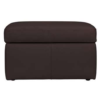Argos Home Leather Storage Footstool - Chocolate (H45 x W75 x D58cm)