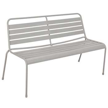Argos Home Metal 2 Seater Garden Bench - Grey (H74 x W125 x D56.5cm)