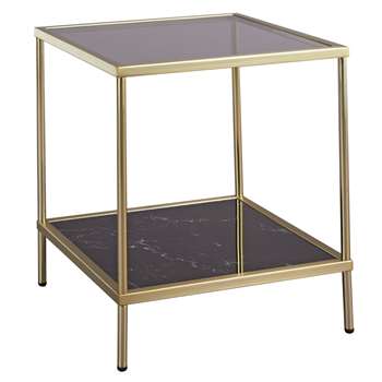 Argos Home Midnight Opulence End Table - Bronze (H42 x W38 x D38cm)