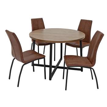 Argos Home Nomad Round Dining Table and 4 Chairs