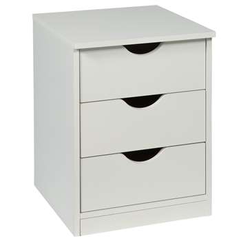 Argos Home Pagnell White Bedside Chest (H52.5 x W40 x D40.5cm)