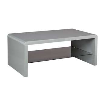 Argos Home Sleigh Coffee Table - Gloss Grey (H40 x W100 x D55cm)