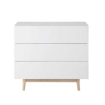 ARTIC Vintage Chest of Drawers in White (80 x 90cm)