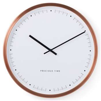 Aurelia Large Wall Clock, Copper (Diameter 50cm)