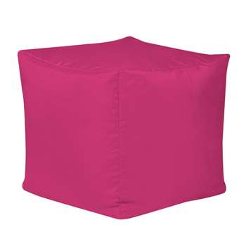 BAR B CUBE Beanbag Stool PINK - Outdoor & Indoor Use - Waterproof Bean Bags