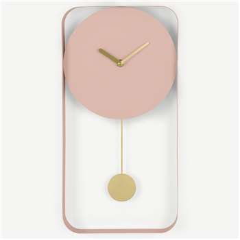 Bard Pendulum Wall Clock, Blush Pink (H41 x W21 x D5cm)