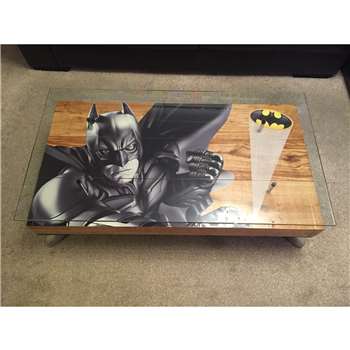 Cappa E Spada - Batman Dark Knight Coffee Table with Glass Top (H38 x W114.3 x D76.2cm)