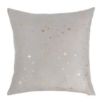 BAVOIS - Grey Cushion Cover with Gold Star Print (H40 x W40cm)
