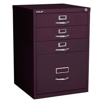 Bisley Combi Filing Cabinet, Cassis (H68.8 x W47.7 x D47.7cm)