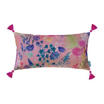 Bluebellgray - Peggy Sherbet Velvet Tassel Cushion (H30 x W58cm)