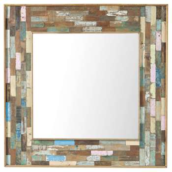 BOHÈME wooden mirror H 90cm