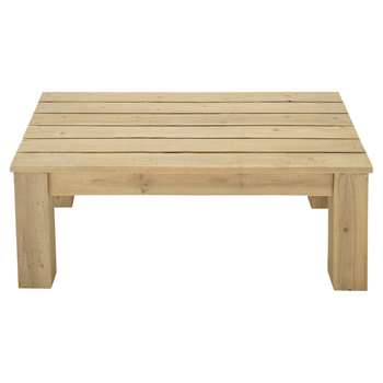 BRÉHAT Wooden garden coffee table (35 x 100cm)