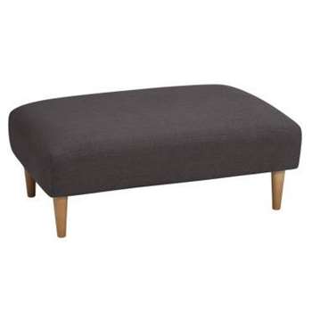 Brighton Charcoal Fabric Footstool (H83 x W99 x D63cm)