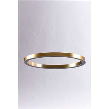 Bromley Brass LED Pendant (H140 x W80 x D80cm)