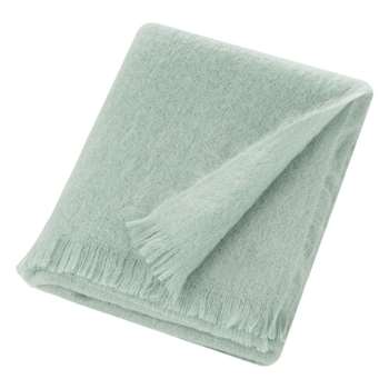 Bronte by Moon - Mohair Throw - Green Mist (H140 x W185cm)