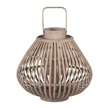 Broste Copenhagen - Sahara Bamboo Lantern - Small (H28 x W31.5 x D31.5cm)