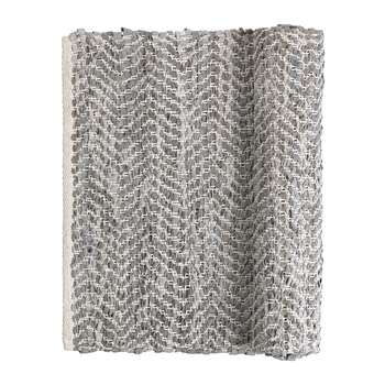 Broste Copenhagen - Zigzag Rug - 70x140cm - Light Grey