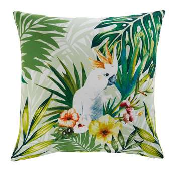 CACATOES tropical print fabric outdoor cushion (45 x 45cm)