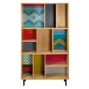 CACTUS Bookcase with coloured motifs (175 x 100cm)