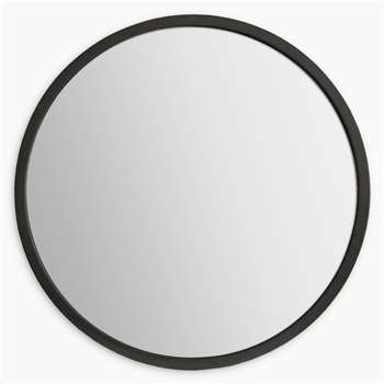 Cade Round Mirror, Black (Diameter 80cm)