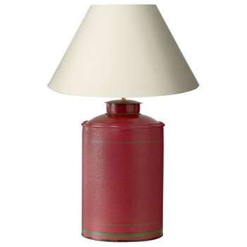 Camellia Handpainted Table Lamp - Red (40 x 25cm)