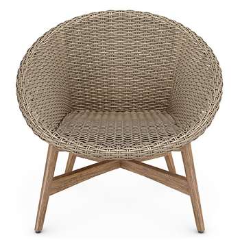 Capri Teak Chair, Sand (H77 x W82 x D72cm)