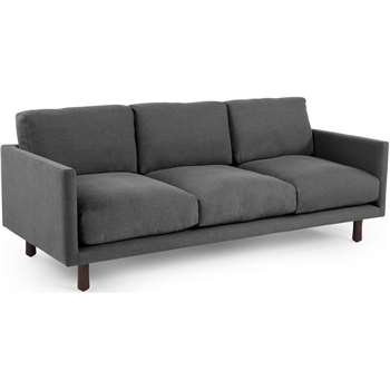 Carey 3 Seater Sofa, Slate Linen (81 x 206cm)