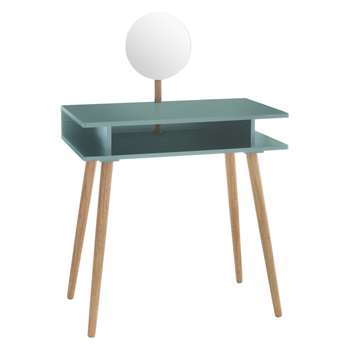 Cato Sage green dressing table with mirror (Width 75cm)