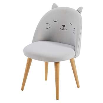 CATS Children's Patterned Light Grey Chair (64 x 44cm)