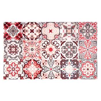 Cement Tile Motif Vinyl Rug (50 x 80cm)