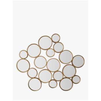 Cerchio Circles Wall Mirror, Gold (H120 x W101 x D2.5cm)