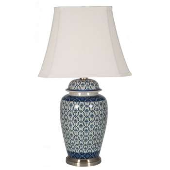 Chika Table Lamp Blue (H73 x W40 x D40cm)